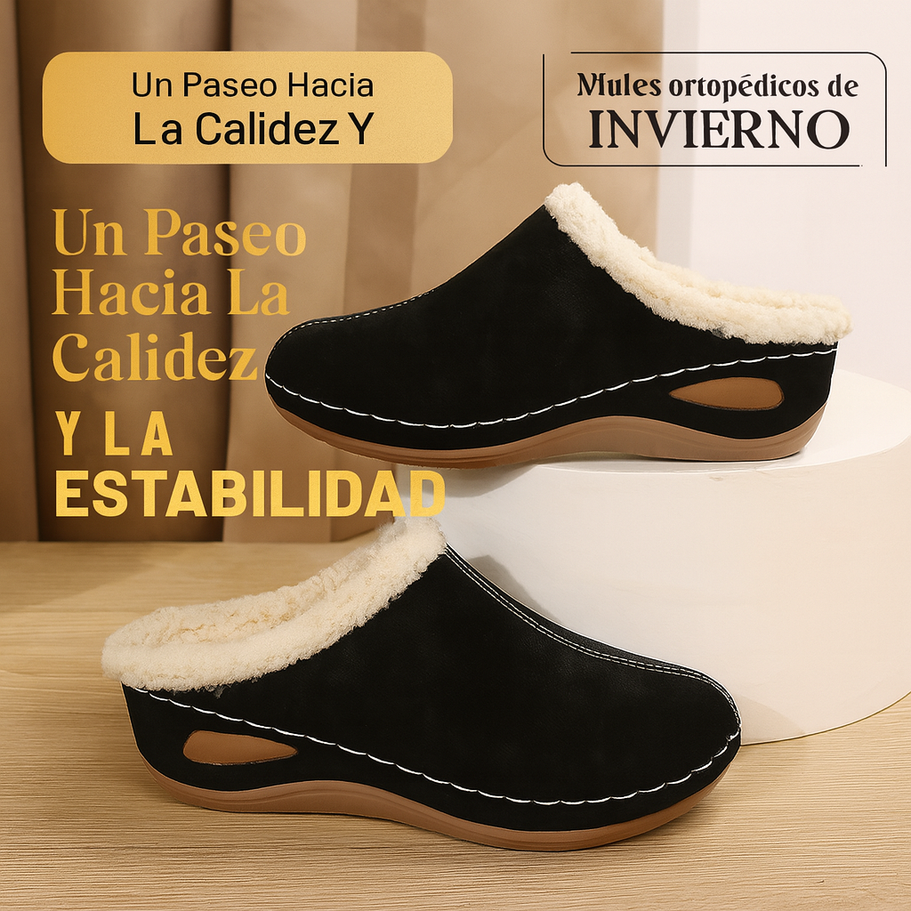 Mules Ortopédicos de Invierno – Confort Total y Estilo Premium